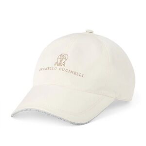 Brunello Cucinelli Cream Logo Cap